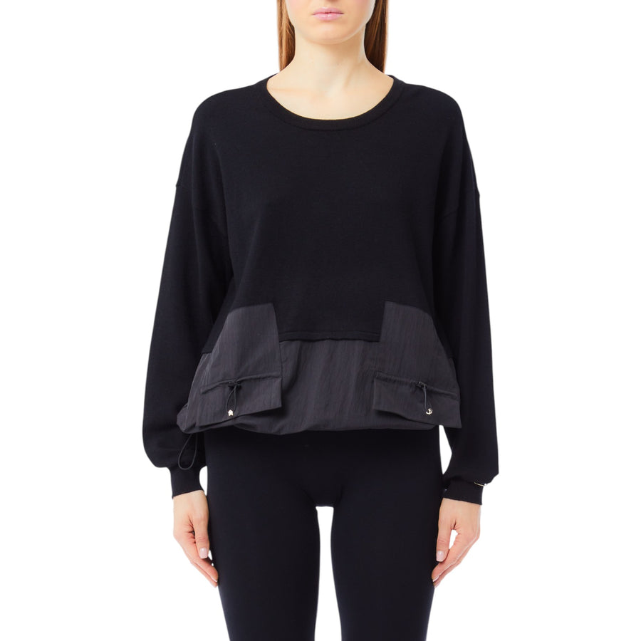 Maglia donna con tasconi in misto viscosa