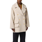 Caban donna in panno di lana