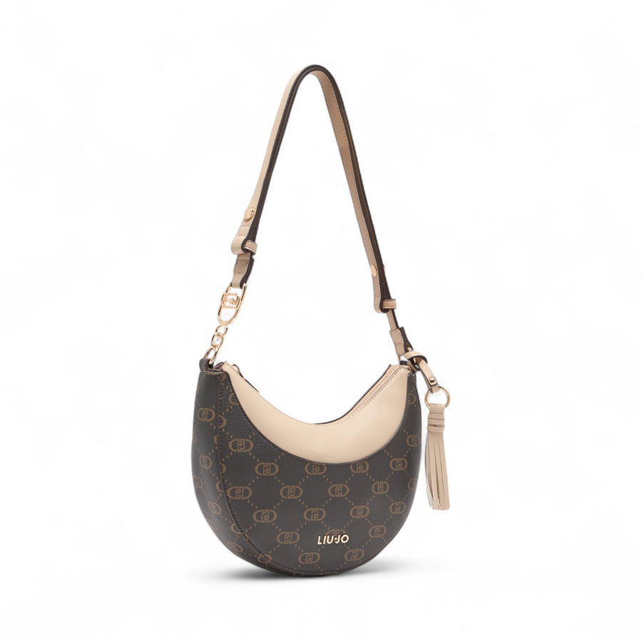 Borsa donna hobo media con logo