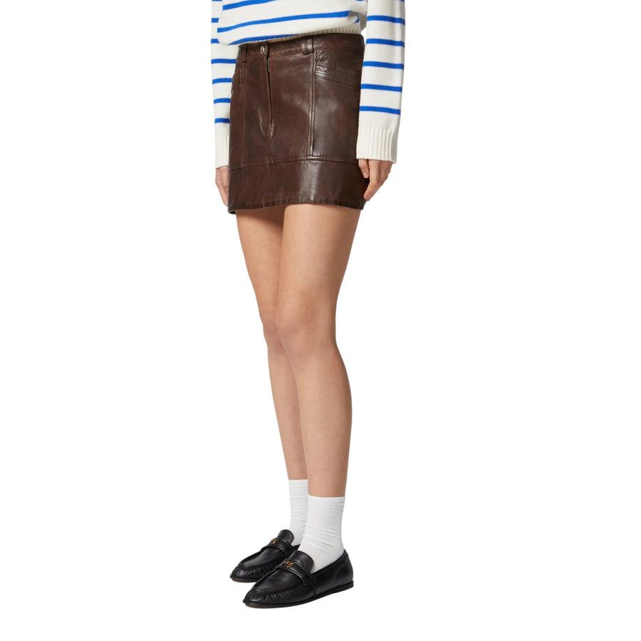 Minigonna donna in pelle