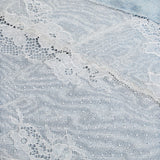 Jeans donna ampi in denim con pizzo