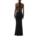 Body donna in jersey crêpe e tulle