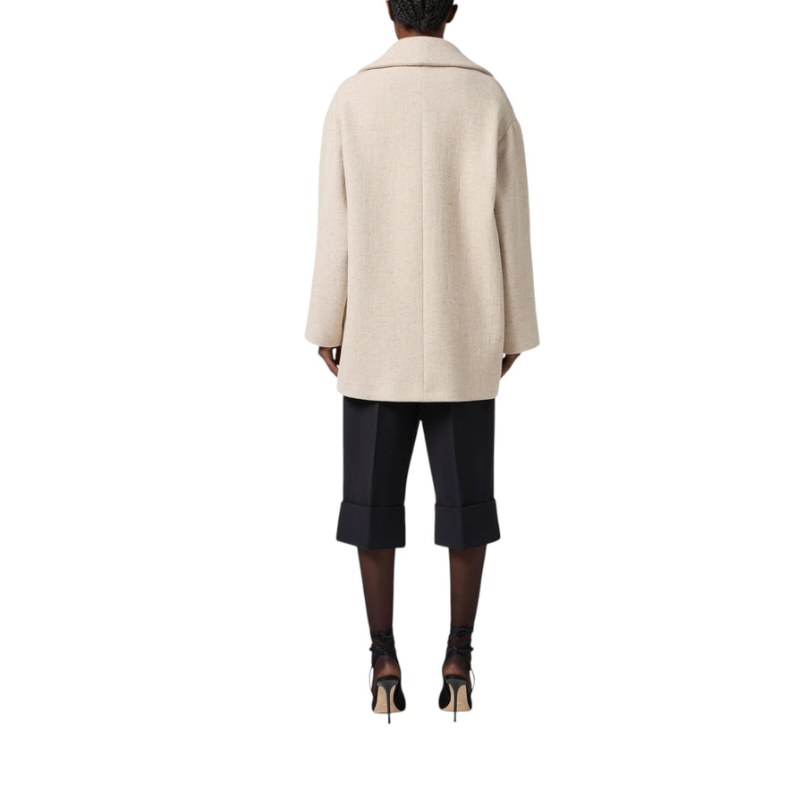 Caban donna in panno di lana