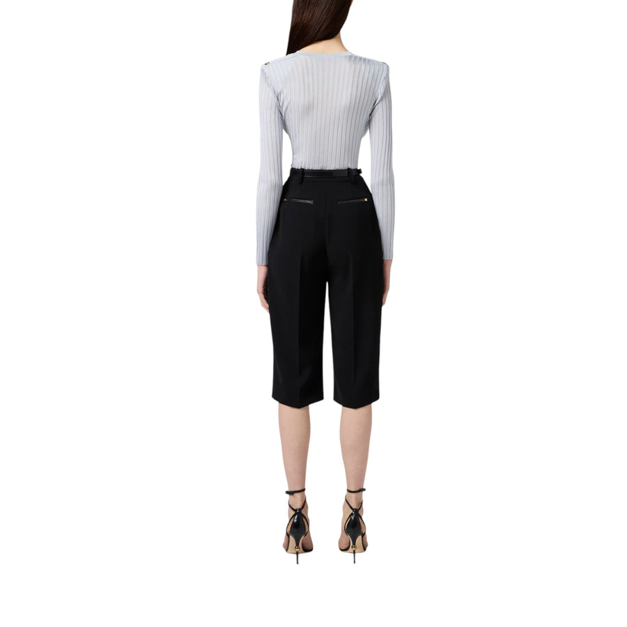 Maglia donna in filato di viscosa con dettagli logo