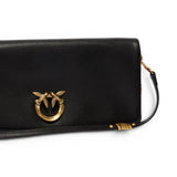 Pochette a tracolla media Love Bag Click Soft Horizontal in pelle