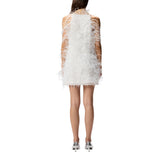 Abito donna corto con piume