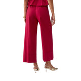 Pantaloni donna flare in popeline