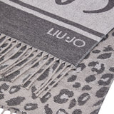 Stola donna jacquard con logo