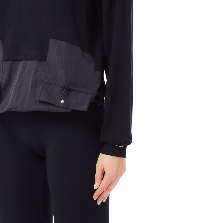 Maglia donna con tasconi in misto viscosa