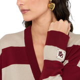 Cardigan donna a righe