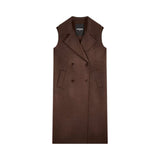 Cappotto donna smanicato in lana e alpaca