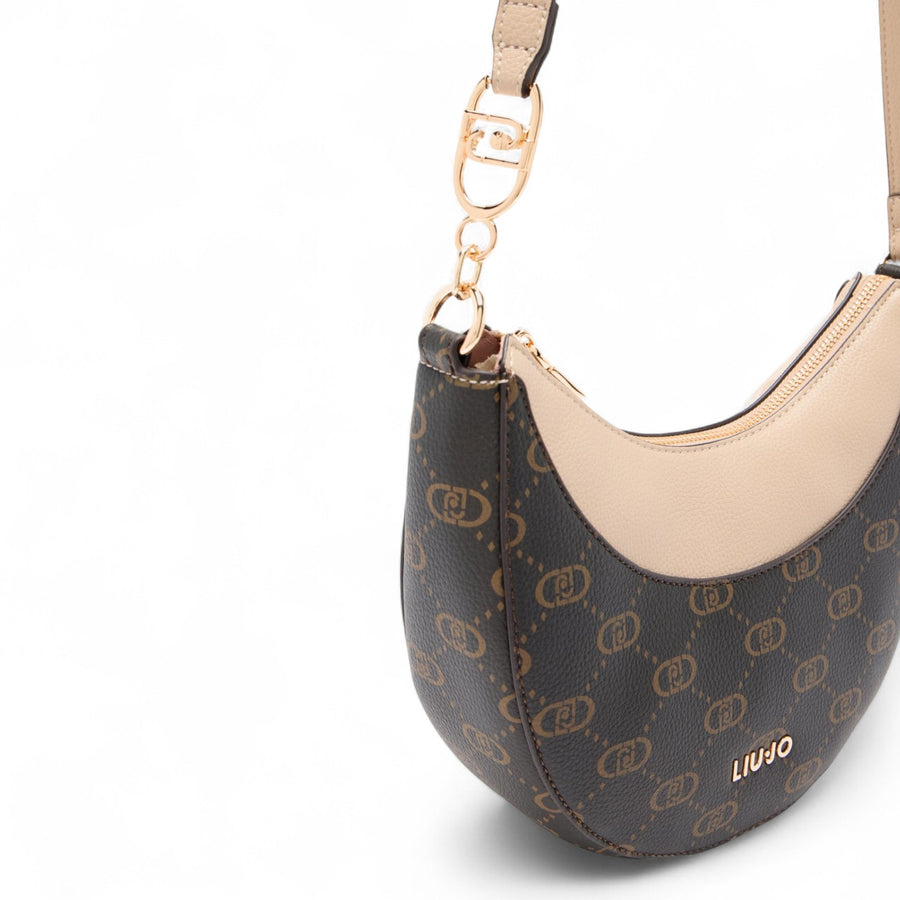 Borsa donna hobo media con logo