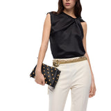 Blusa donna senza maniche in satin