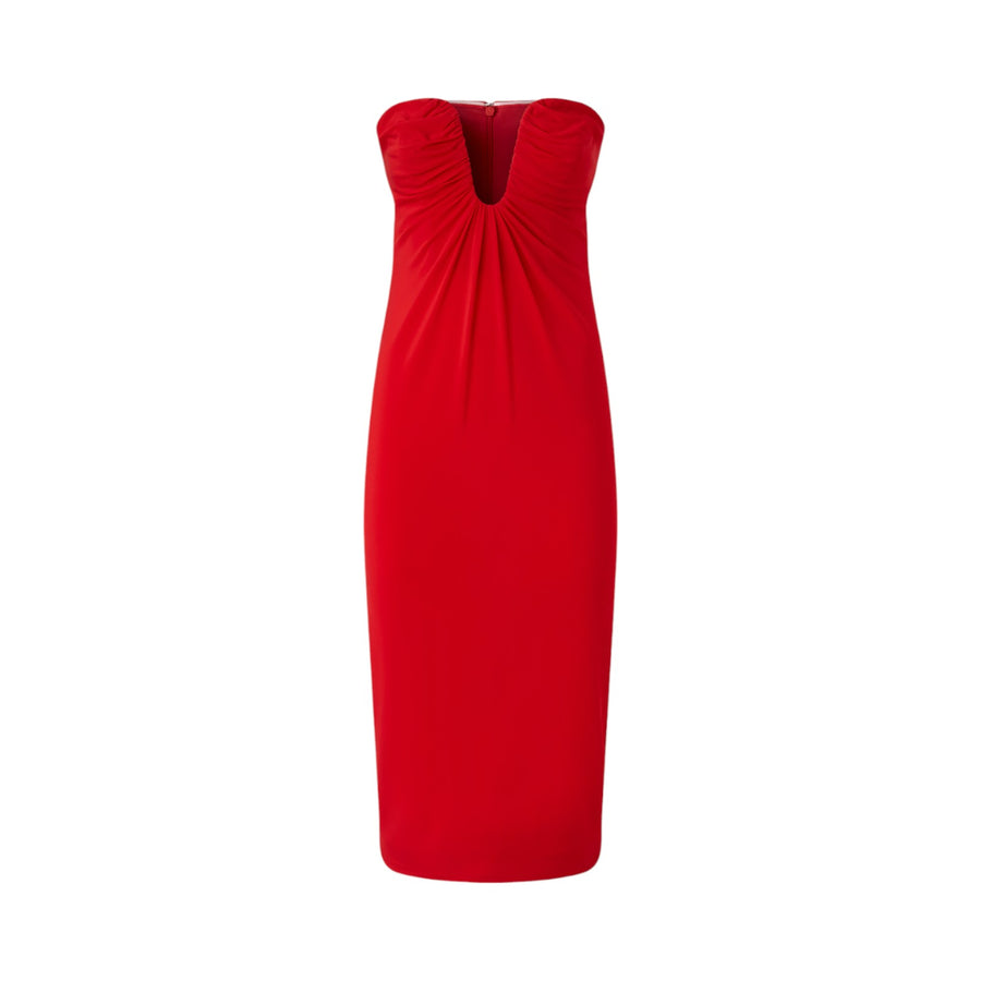 Abito donna midi da sera con scollo sagomato