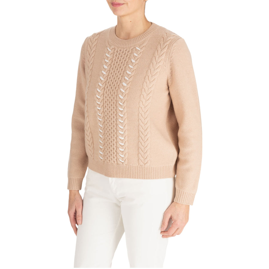 Maglione donna con trecce