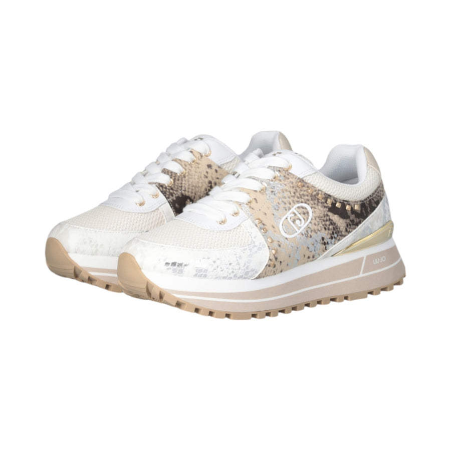 Sneakers donna con stampa pitone