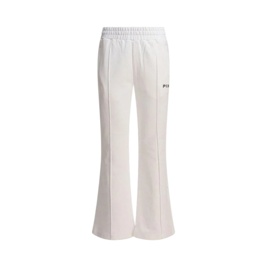 Pantaloni donna svasati con coulisse e logo stampato