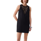 Abito donna corto con ricami gioiello