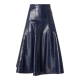 Gonna Donna midi con stampa coccodrillo