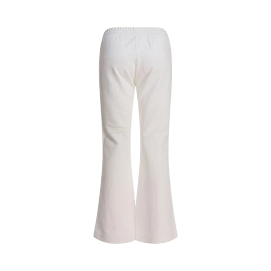 Pantaloni donna svasati con coulisse e logo stampato