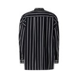 Camicia donna a righe con laccetti brillanti