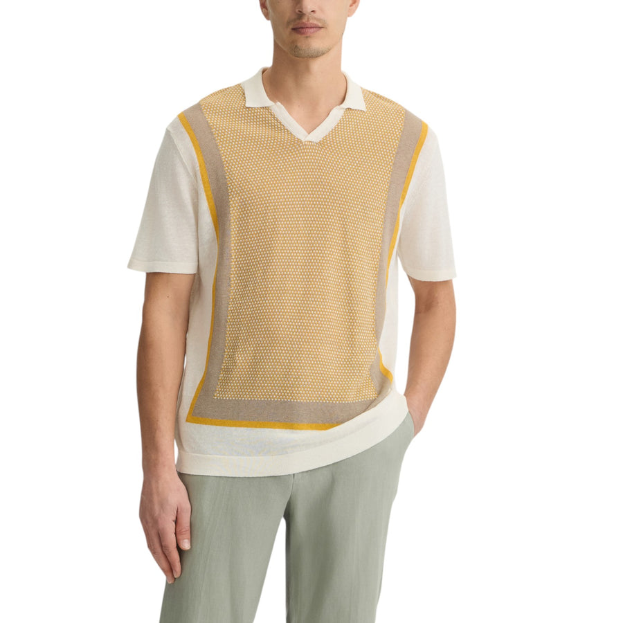 Polo con dettaglio in maglia
