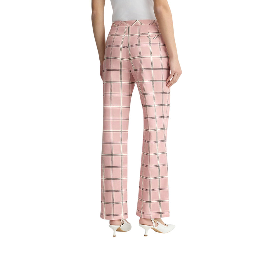 Pantaloni donna flare check
