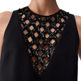 Abito donna corto con ricami gioiello