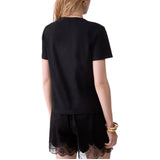 T-shirt donna con applicazioni gioiello