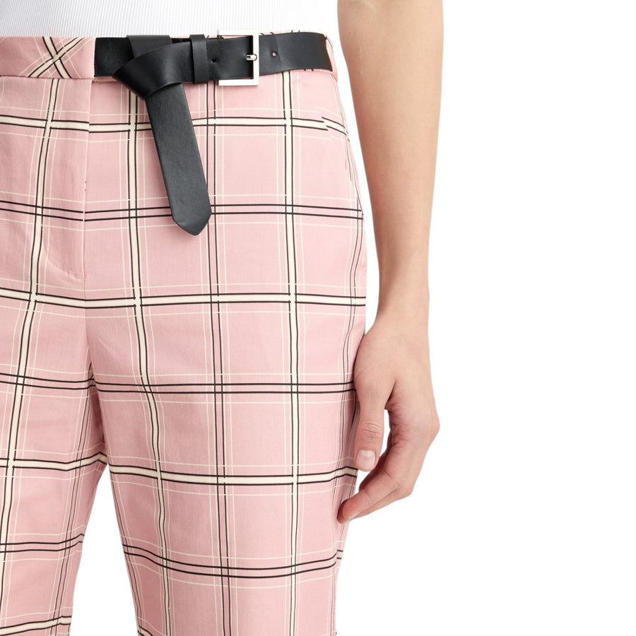 Pantaloni donna flare check