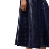 Gonna Donna midi con stampa coccodrillo