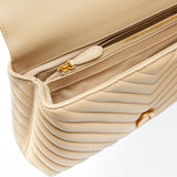 Borsa donna a mano e tracolla media Love Bag Puff in nappa chevron