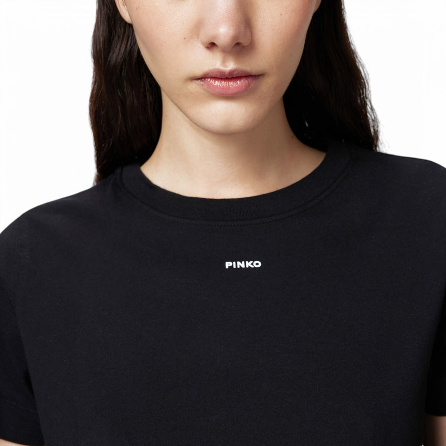 T-shirt donna mini logo PINKO