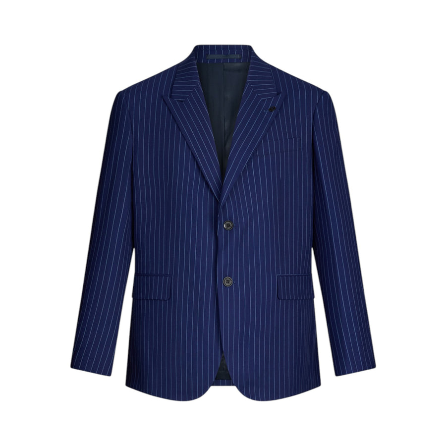 Blazer uomo blu gessato