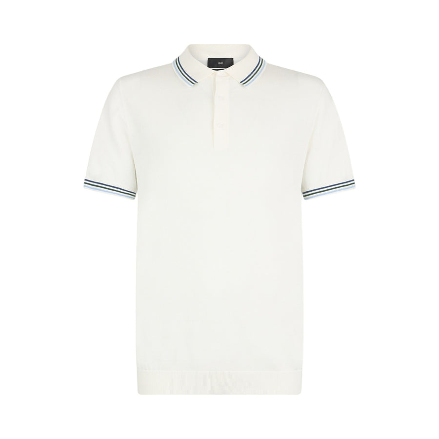 Polo bianca in maglia