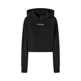 Felpa donna cropped con ricamo