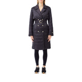 Giubbotto donna imbottito lungo con cintura