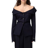 Blazer donna monopetto gessato
