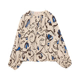 Blusa donna con stampa floreale