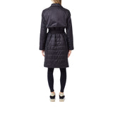 Giubbotto donna imbottito lungo con cintura