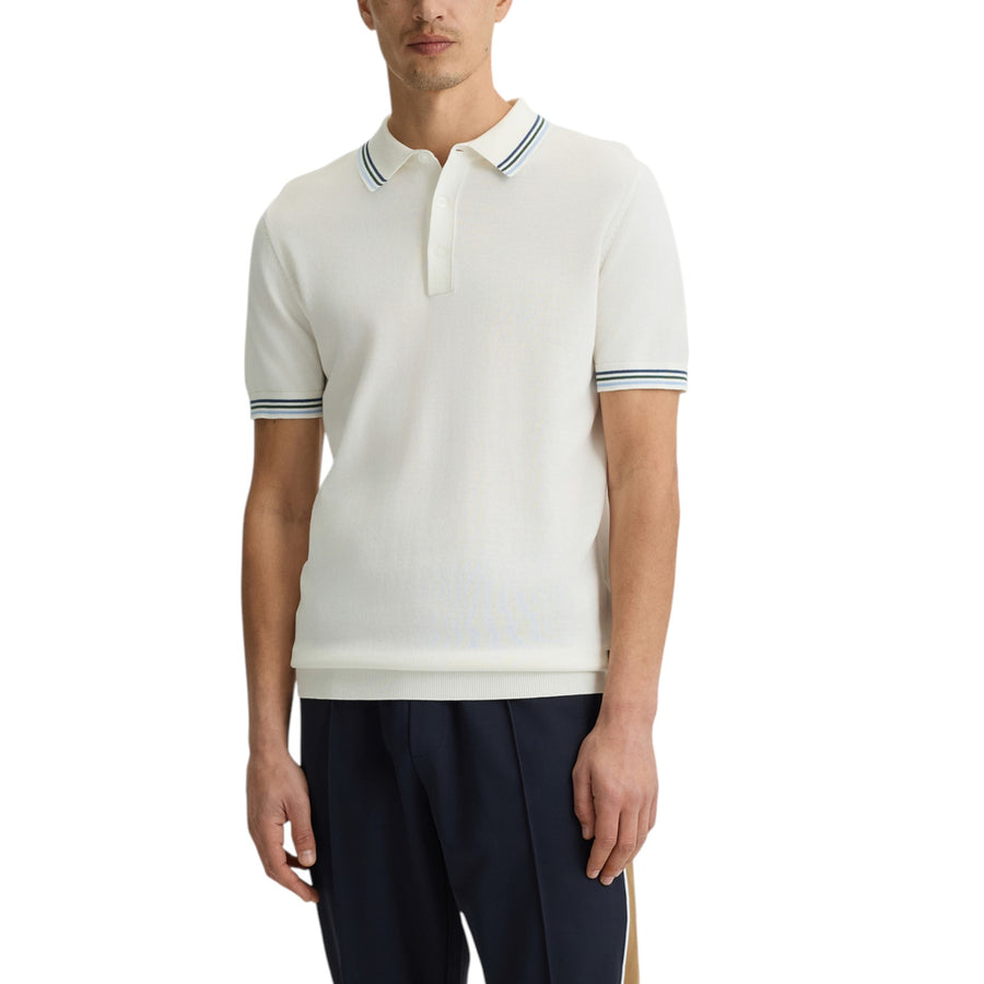 Polo bianca in maglia