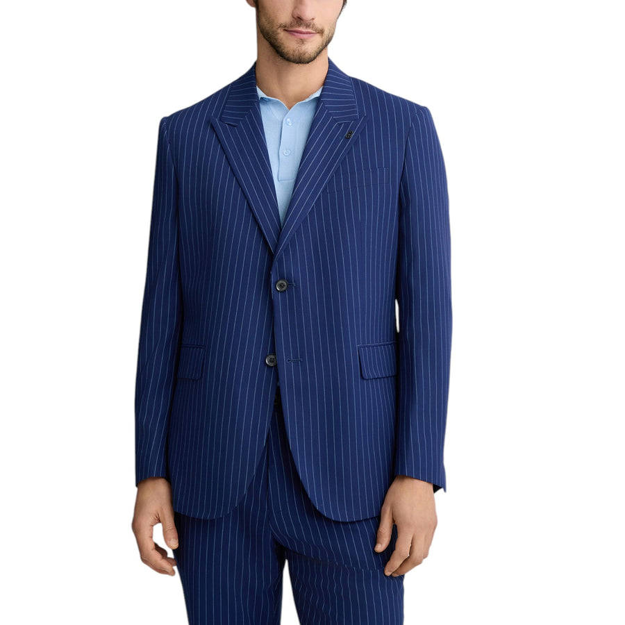 Blazer uomo blu gessato