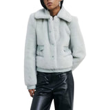 Giubbotto donna corto fluffy