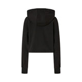 Felpa donna cropped con ricamo