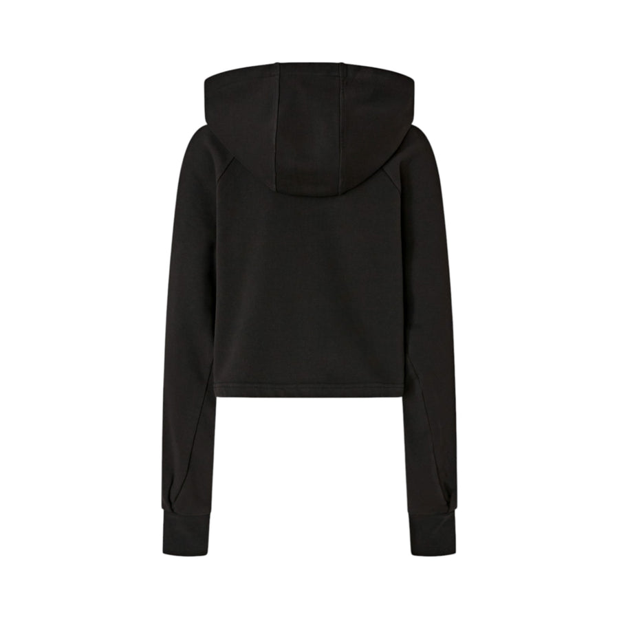 Felpa donna cropped con ricamo