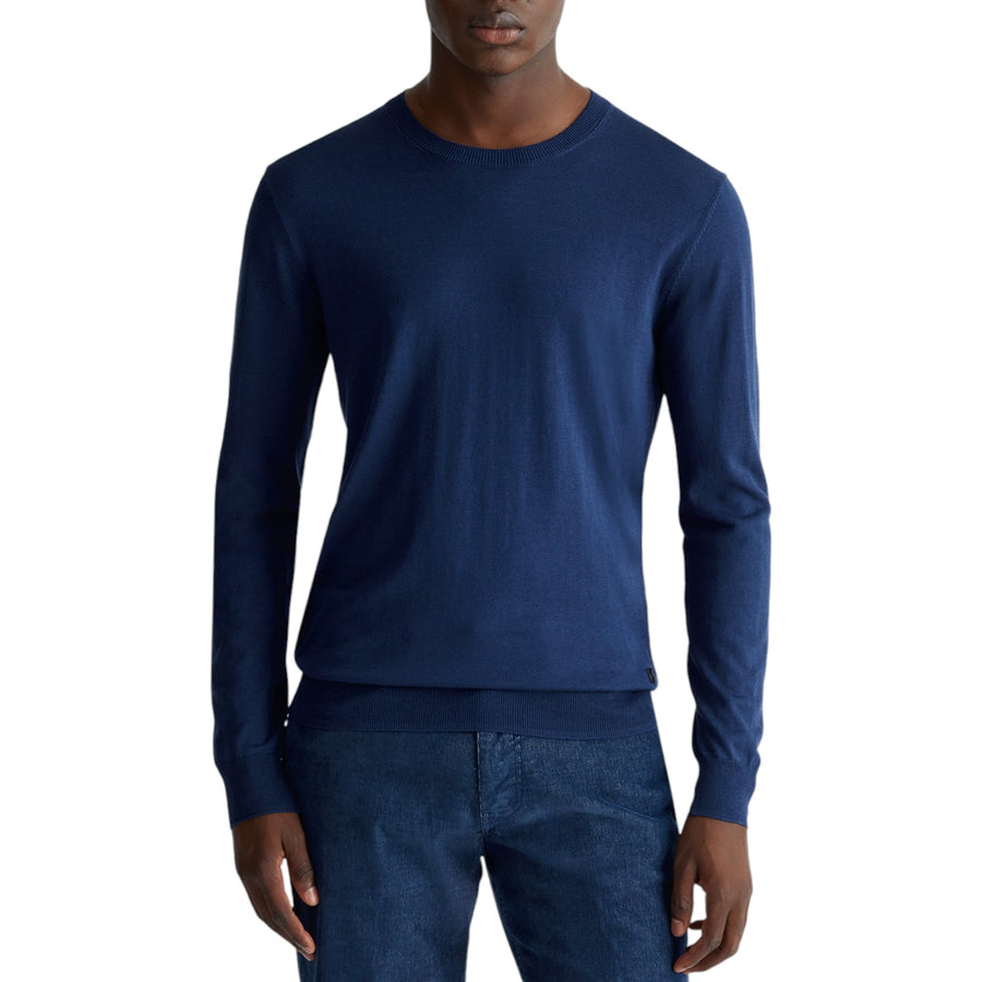 Maglia uomo blu in lana