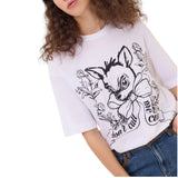 T-shirt donna over con stampa