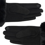 Guanti donna con dettagli in pelliccia sintetica