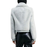 Giubbotto donna corto fluffy