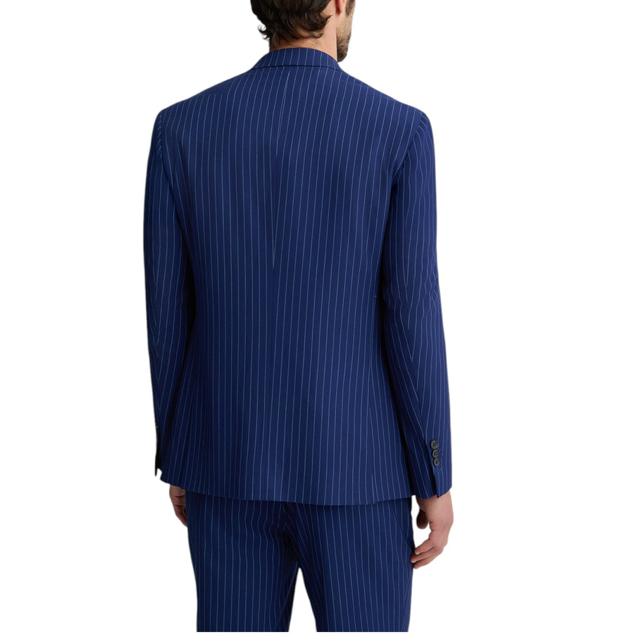 Blazer uomo blu gessato